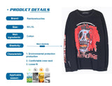 rainbowtouches long sleeve t shirt men high street skeleton skull graffiti print women hip hop couple sweatercoat unisex design streetwear fashion hoodie, urban wear with bold artwork, aesthetic street look hoodie