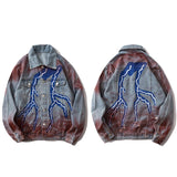 trendy coat featuring mens hip hop lightning denim jackets fashion graffiti ripped coats high street swag outerwears 2020 new spring streetwear jacket design – premium quality jacket for men