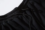 men hip hop black cargo pants joggers sweatpants overalls men ribbons streetwear harem pants women fashions trousers unique joggers style 2707