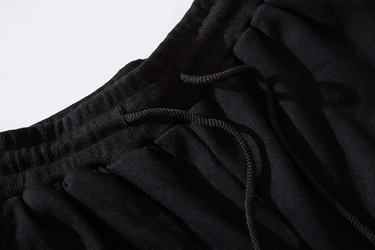 men hip hop black cargo pants joggers sweatpants overalls men ribbons streetwear harem pants women fashions trousers unique joggers style 2707