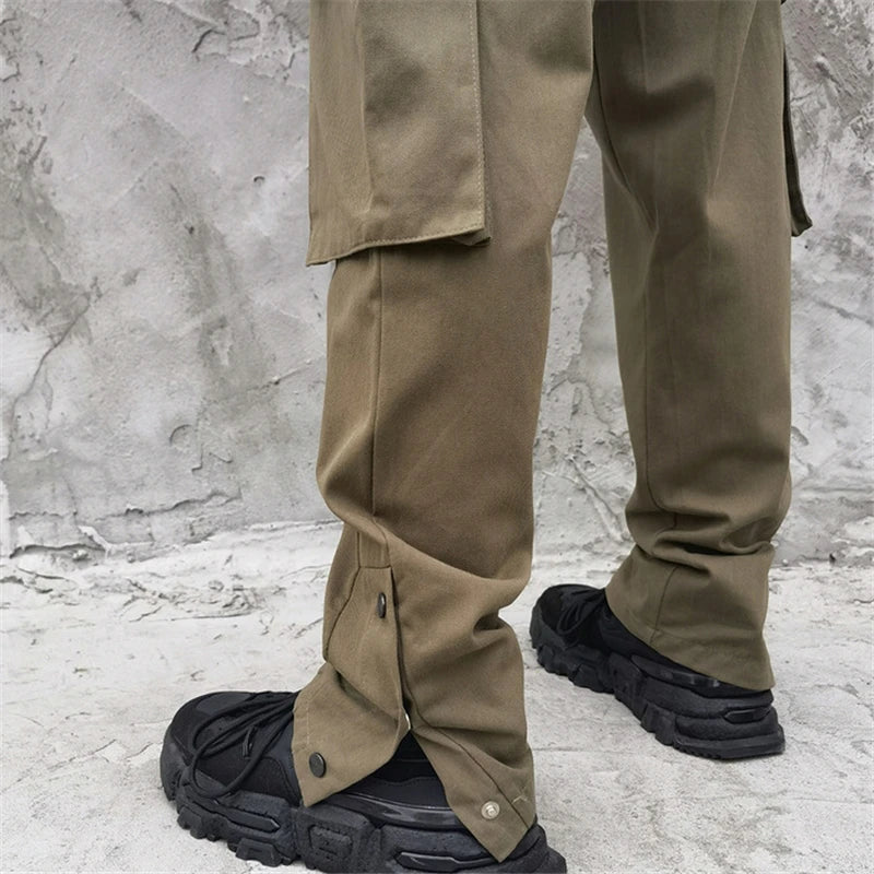 rainbowtouches new fashion classic brand mens cargo pants big pocket design trousers loose straight high street style overalls unique cargo style 3063