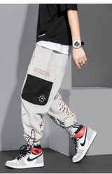 men pants spring and autumn cargo pants man fashion hip hop casual pants loose korean drawstring men joggers sweatpants unique joggers style 2474