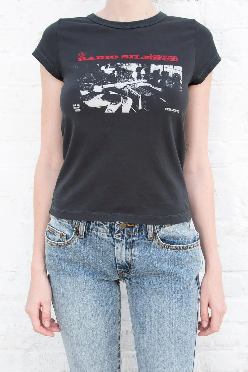 Sadcore Aesthetic print tee – Vintage Classic Rock Graphic T Shirt Women Summer Round Neck