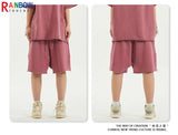 Rainbowtouches Summer Mens New Shorts Fringes Tassels Washing Casual High Street Solid Color Cotton Tidal Current Hawaii Boys