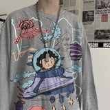 Y2k Oversized shirt – Men Long Sleeve T Shirts Autumn Print Gothic Vintage Ulzzang