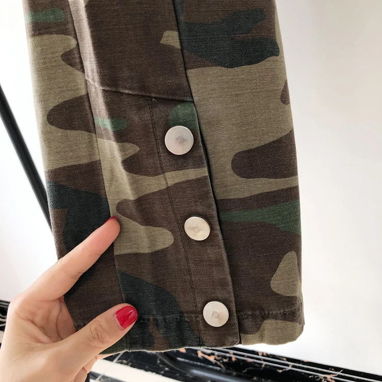 camouflage cargo pants men vintage side multi pocket button mens camou straight trousers streetwear military overalls for male unique cargo style 2091