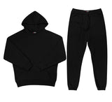 rainbowtouches quality pure cotton 2 piece couple hoodie solid color hip hop casual sportswear pullover mens pants plush unique default style 1476