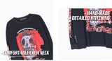 rainbowtouches long sleeve t shirt men high street skeleton skull graffiti print women hip hop couple sweatercoat unisex design aesthetic street look hoodie, Y2K vintage urban hoodie, trendy hip hop style outerwear