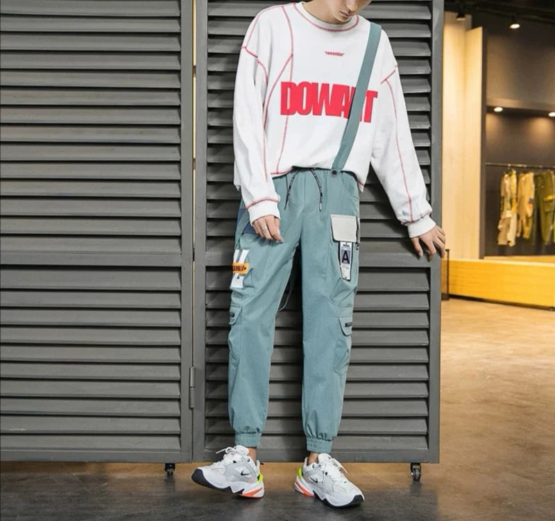 chaifenko 2023 new hot jogger leisure sports trousers men hip hop streetwear beam foot cargo pants fashion printing men pants unique joggers style 2913