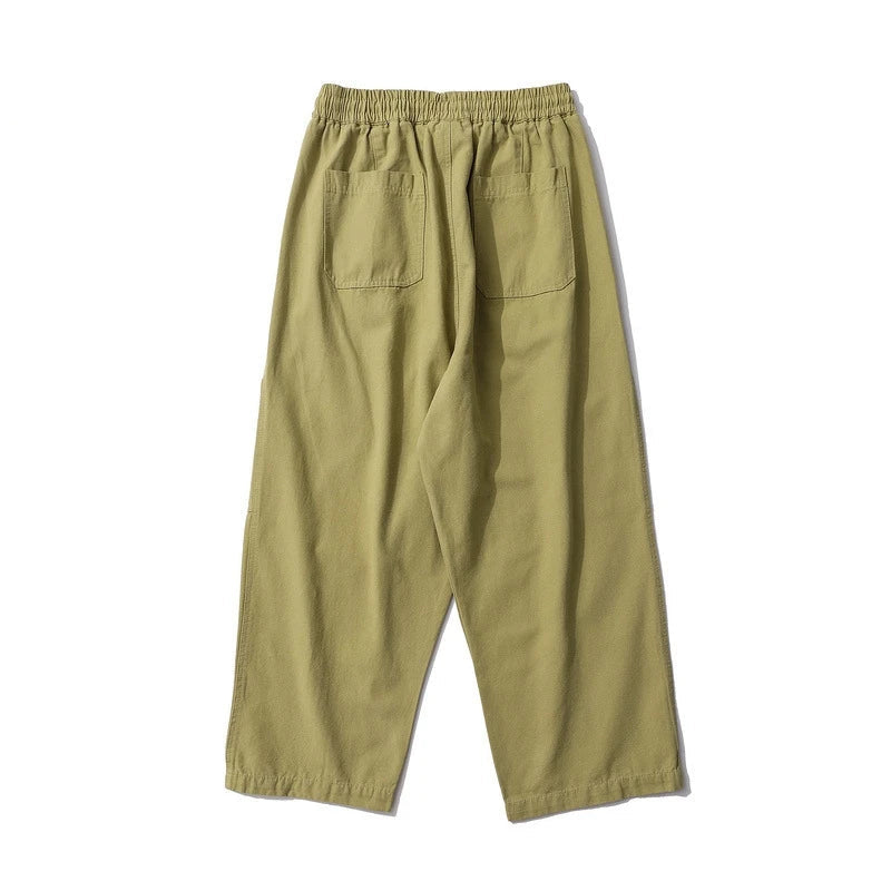 rainbowtouches new fashion brand mens pant solid color jogging high street loose straight leg tooling casual overalls trousers unique default style 3078
