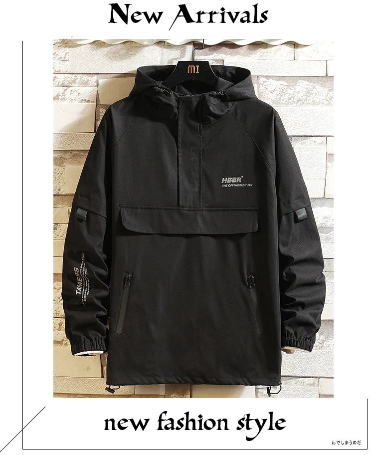 Double-Layer Urban Hoodie Jacket Modern Aesthetic