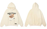 Gonthwid Men Hip Hop Hoodie Sweatshirt Streetwear Funny Bear Print Hoo