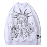 "Big Statue" Unisex Men Women Streetwear Graphic Sweatshirt Daulet Apparel