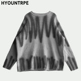 mens oversize sweater casual o neck knitted tops unisex autumn winter new fashion male warm hip hop loose streetwear sweaters trendy hip hop style outerwear, aesthetic street look hoodie, unique limited edition hoodie