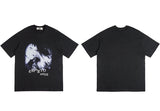 Skatercore Graphic tee – Streetwear T Shirt Men Hip Hop Illusion Girl Letter Print T