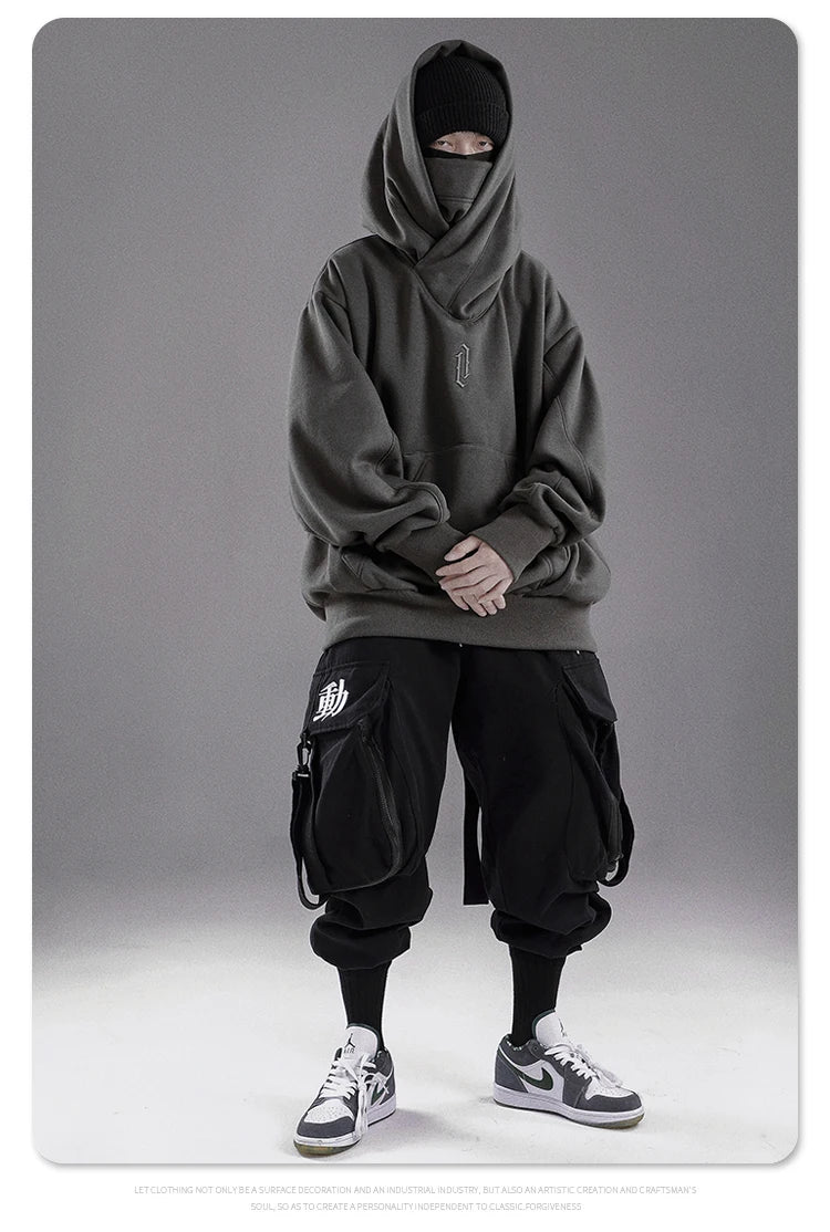 Autumn Winter High Collar Hoodie Loose Comfortable Mens Clothes Haraju
