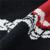 hip hop skull knitted oversized sweater men autumn winter o neck long sleeve pullover streetwear loose sweaters mens clothing streetwear fashion hoodie, urban wear with bold artwork, unique limited edition hoodie