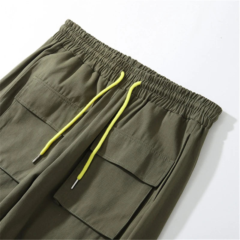 rainbowtouches new fashion classic brand mens cargo pants big pocket design trousers loose straight high street style overalls unique cargo style 3068