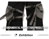 rainbowtouches fashion classic brand mens cargo pants casual color contrast trousers loose straight high street style overalls unique cargo style 4939