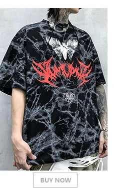 Gothic Oversized shirt – 2023 Men Hip Hop Streetwear T Shirt Harajuku Letter Graphic