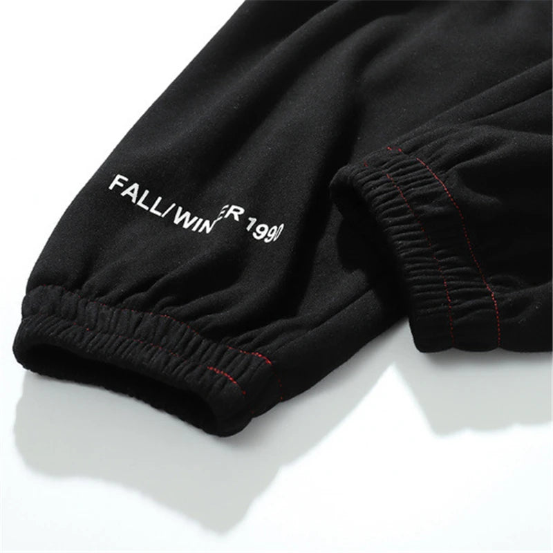 rainbowtouches fashion classic brand mens pants outdoor sports grey letters trousers loose straight casual style black wide legs unique default style 3097