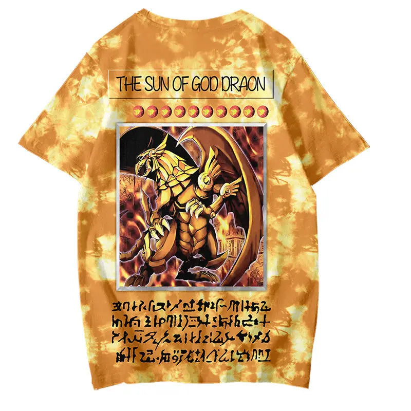 Harajuku Aesthetic print tee – Yu Gi Oh Tshirt Streetwear Men Casual High Street Japan 3D P