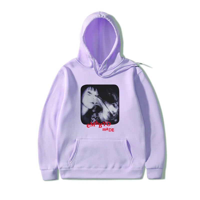 2021 Illusion Girl Letter Print Harajuku Hoodie Sweatshirt Hip Hop Str