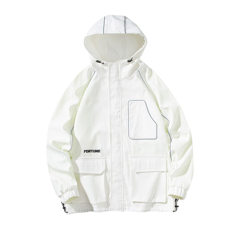 "Night Owl" Unisex Men Women Streetwear Windbreaker Jacket Daulet Apparel
