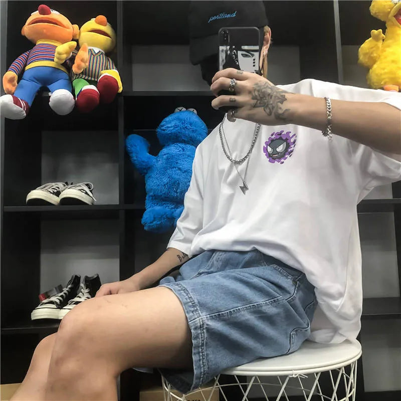 Vaporwave Oversized shirt – Harajuku High Street Tshirt Streetwear Men Summer Cute Amine