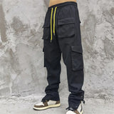 rainbowtouches new fashion classic brand mens cargo pants big pocket design trousers loose straight high street style overalls unique cargo style 3058