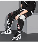 men pants spring and autumn cargo pants man fashion hip hop casual pants loose korean drawstring men joggers sweatpants unique joggers style 2468