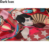Dark Icon Patchwork Oversized Men's Shirt 2020 Summer Turn-down Collar Loose Shirts Men
