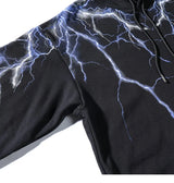 Hip Hop Lightning Hoodie Sweatshirt Men Harajuku Streetwear Hooded Pul