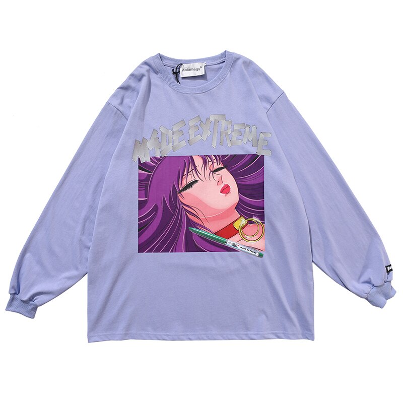 "Sleeping Angel" Unisex Men Women Streetwear Graphic Sweatshirt Daulet Apparel