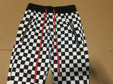 white black plaid joggers pants men hip hop retro checkered casual pants women streetwear fashionable ankle zip sweat pants male unique joggers style 1534