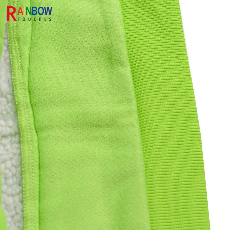 trendy coat featuring rainbowtouches 2021 casual hip hop contrast stitched hoodie double deck pieces plush couple top green jacket comfortable pocket design – premium quality jacket for men
