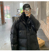 Winter Oversized Down Jacket Men Warm Fashion Casual Long Coat Men Streetwear Korean Loose Thick Jacket Mens Parker Overcoat