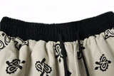Mens Paisley Printed Hip Hop Loose Shorts Elastic Waist Sweat Shorts Casual Harajuku Drawstring Streetwear Sportswear Joggers
