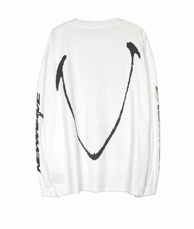 rainbowtouches long sleeve t shirt men high street skeleton skull graffiti print women hip hop couple sweatercoat unisex design urban wear with bold artwork, aesthetic street look hoodie, streetwear fashion hoodie