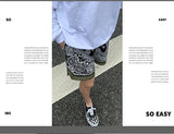 retro cashew flowers casual shorts summer streetwear fashion patchwork knee length men women paisley printing sweat shorts unique shorts style 3371