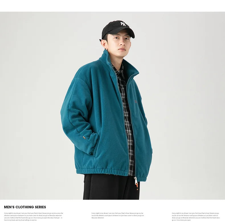 spring and autumn new fleece knitted coat mens loose couple suit versatile high street style unique default style 2010