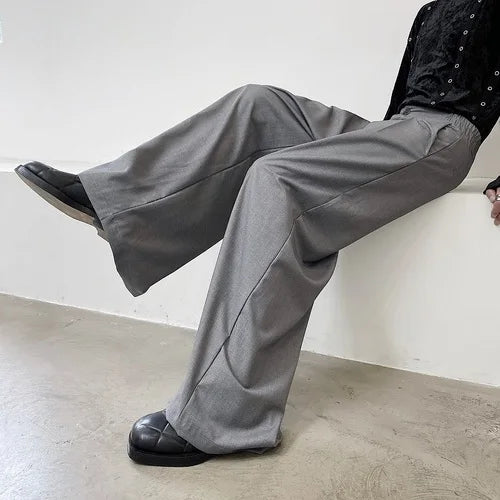 pants men high waist casual wide leg suit pant male vintage fashion japan korea streetwear loose long trousers unique default style 969