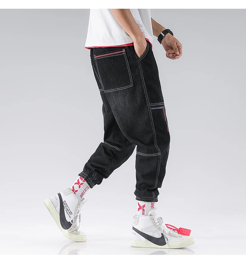 2023 new streetwear hip hop cargo pants mens jeans elastic harun joggers in autumn and spring men clothing unique joggers style 2763
