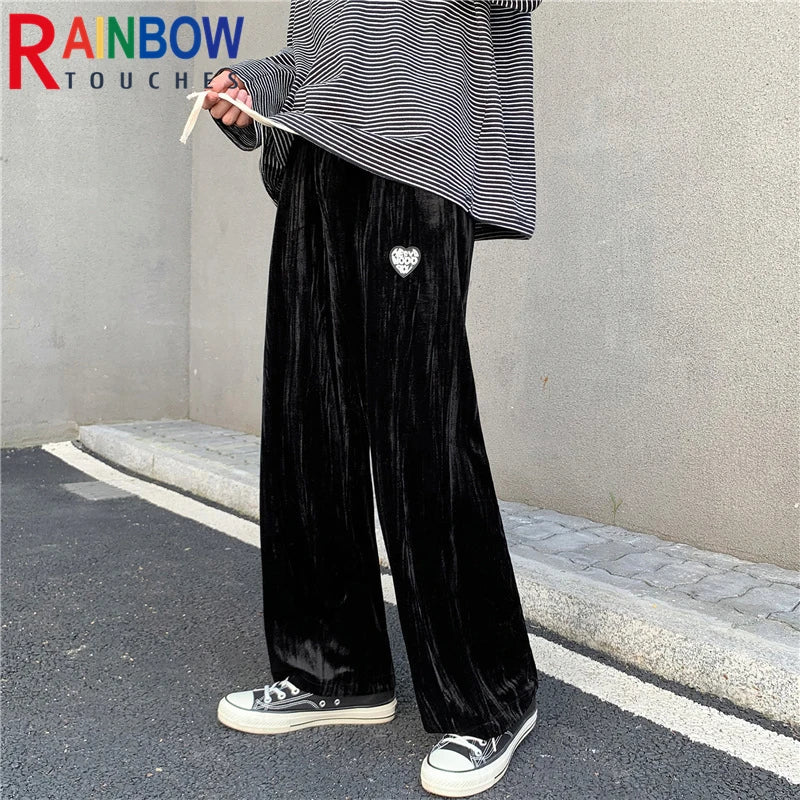 rainbowtouches fashion classic brand men pants casual elastic trousers loose high street outdoor style overalls superior quality relaxed fit trousers