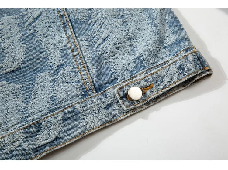 graphic outerwear featuring hip hop denim jeans jacket coat fashion feathers embroidery jeans coats high street outerwear streetwear jackets mens clothing design – premium quality jacket for men
