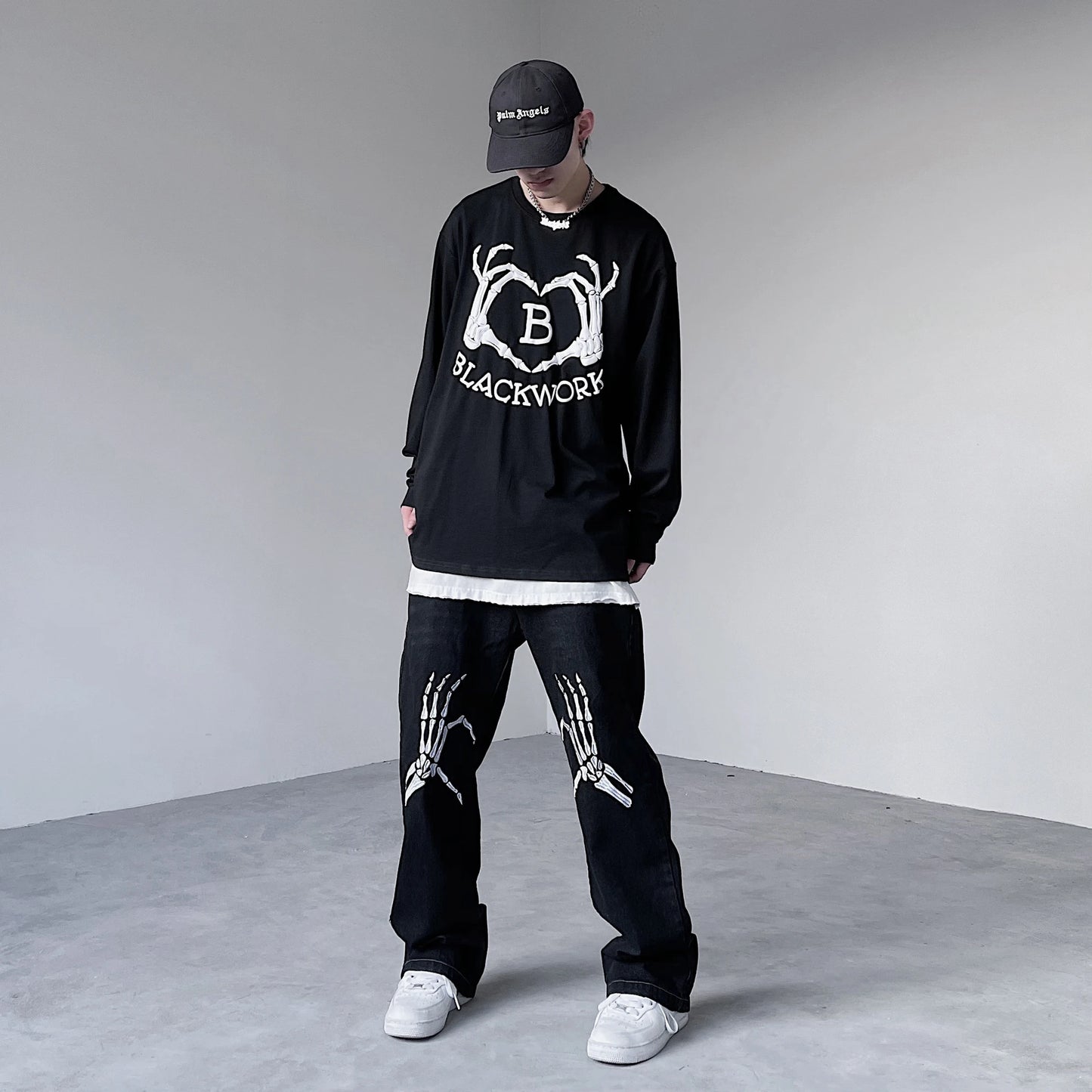 Gothic Streetwear – Hip Hop Streetwear Tshirt Mens Harajuku Skull Printed T Shir – Urban Streetwear for Men & Women