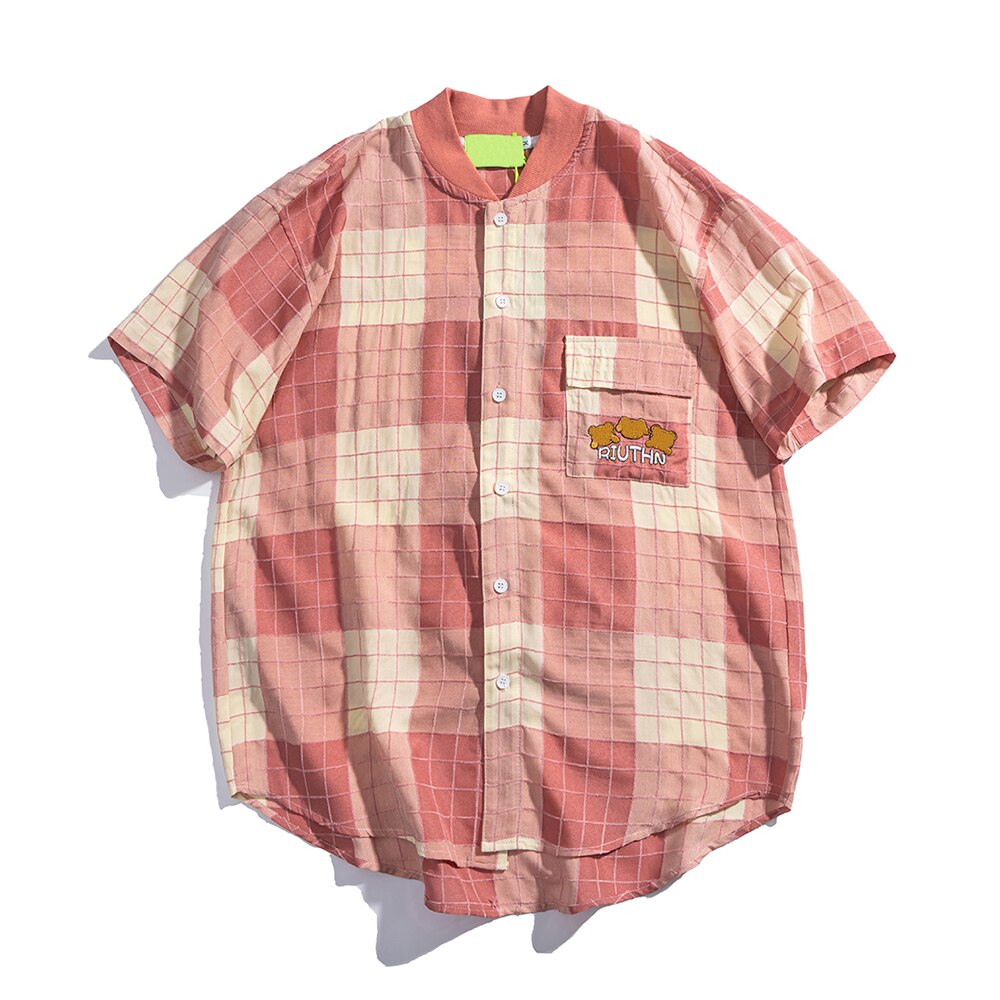 "Plaidie" Unisex Men Women Streetwear Bomber Shirt Daulet Apparel