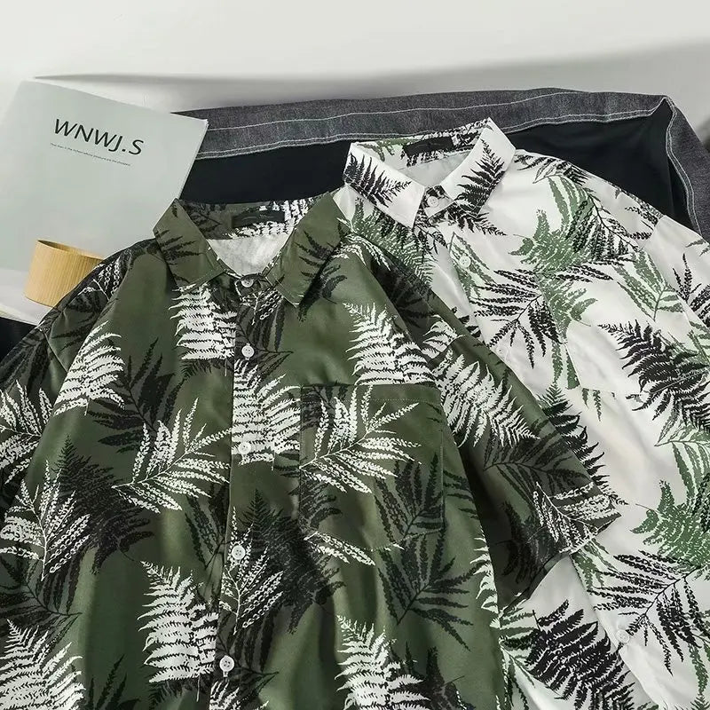 2020 Summer Men's shirts Fashion Hawaii Beach Short sleeve Tops Homme shirts Casual Harujuku Streetwear personality shirts men