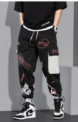 men pants spring and autumn cargo pants man fashion hip hop casual pants loose korean drawstring men joggers sweatpants unique joggers style 2465