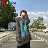 Anime Aesthetic Tee – Rainbowtouches 2021 Drop Shoulder Top High Street Graffiti P – Modern Streetwear for Everyone